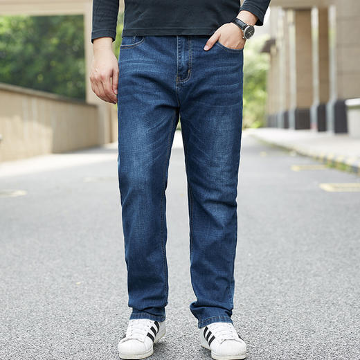 【特大码】【新款DMR】大依优型大码男装直筒牛仔裤弹力加肥加大号宽松长裤舒适胖子裤子夏季 商品图6