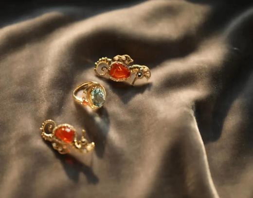 奔放而自由的海马 | 海马耳环、胸针 商品图7