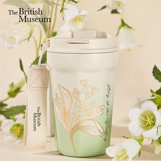 大英博物馆 欧洲文化艺术系列  郁金香 铃兰 便携 咖啡杯 保冷 保温杯 316 不锈钢 保温杯400ml 商品图0