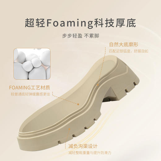 natursun松糕底一字拖休闲厚底拖鞋女增高凉拖可外穿N24301702 商品图2