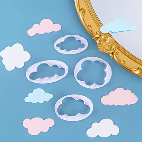 云朵饼干模5件套  云朵形翻糖切模 DIY手工烘焙云朵形模具