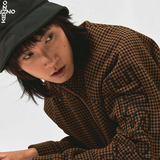 KENZO 高田贤三 男士字母徽标印花渔夫帽 黑色 FA65 AC224 F21 99A 商品图3