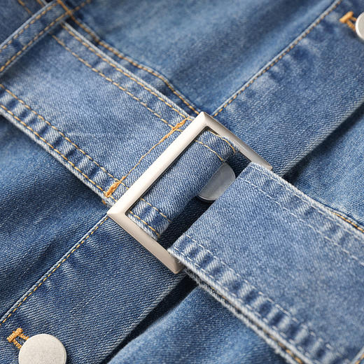 气质休闲，百搭收腰显瘦遮肉牛仔连衣裙WLZD-2409313 商品图3