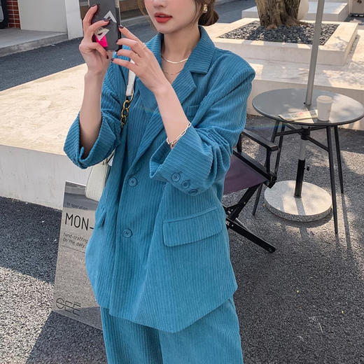 裁缝学苑AS216灯芯绒西装套装纸样女装新款复古英伦小西服两件套打板 商品图5