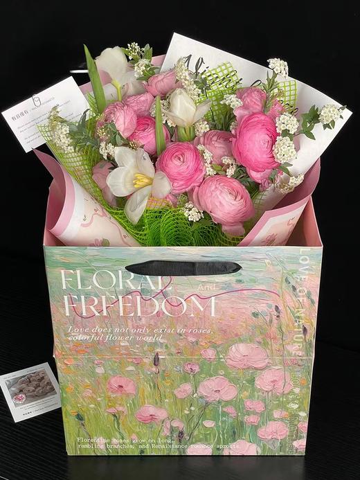 【春日上新】原野油画风手提袋（10个/包）28*28*28cm 商品图3