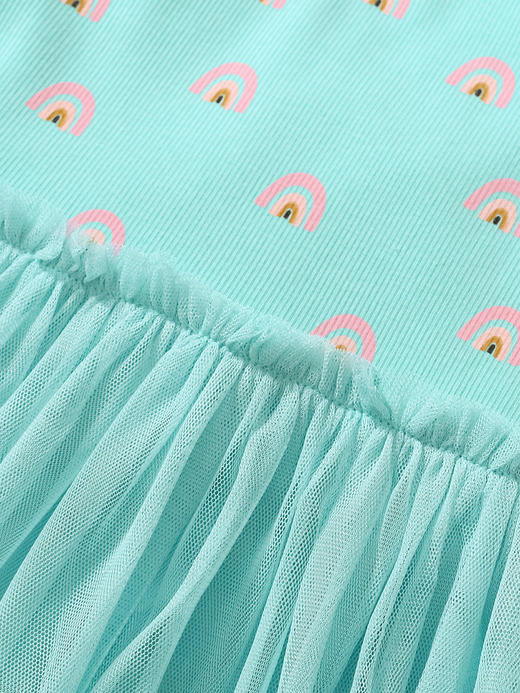 【夏日必备！清新少女裙】Little maven网纱女童连衣裙欧美夏季儿童童裙透气短袖女童公主裙 商品图2