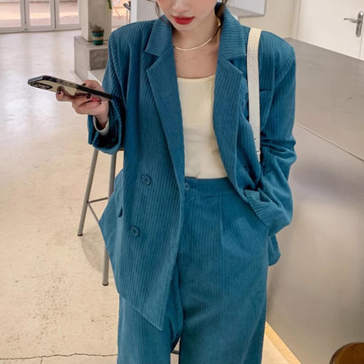 裁缝学苑AS216灯芯绒西装套装纸样女装新款复古英伦小西服两件套打板 商品图4