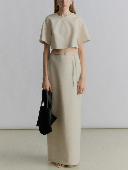 VC｜SS24008 oat Mena long skirt [ 半身裙   燕麦 ] 商品图1