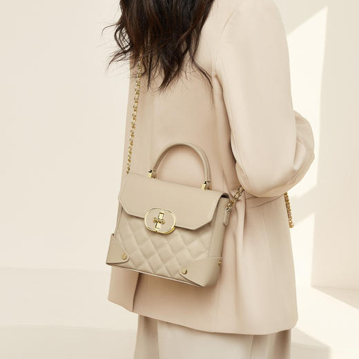 Safiya/索菲娅2024新款爆款小方包手机包女士手提包单肩斜挎包SF953030Y 商品图0