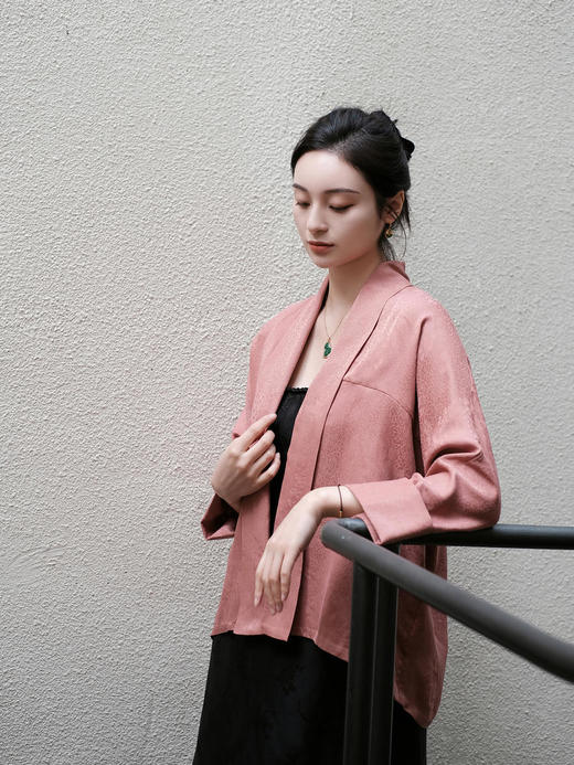 盛唐牡丹 |粉凤仙罗底香云纱外套 商品图2