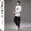PINLI品立新中式2024夏季新款盘扣烫钻短袖T恤男士中国风休闲上衣BG242111027 商品缩略图1