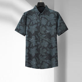 【新款DDA】大依优型大码短袖衬衫花衬衫加肥加大男装大号大码衬衣上衣男士绅士商务休闲半袖夏季
