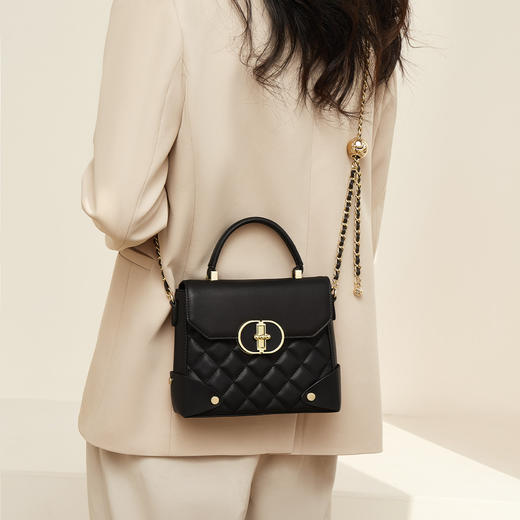 Safiya/索菲娅2024新款爆款小方包手机包女士手提包单肩斜挎包SF953030Y 商品图1