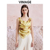 VIMAGE纬漫纪夏季新款设计感晕染印花显瘦无袖雪纺背心上衣V2113711 商品缩略图0