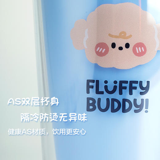 乐扣乐扣（LOCK&LOCK）可爱双层塑料桌面吸管杯HAP529 商品图3