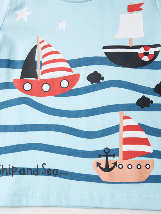 【卡通舒适纯棉透气】Little maven儿童圆领T恤欧美风卡通男童上衣夏季新款儿童短袖T恤 商品图2