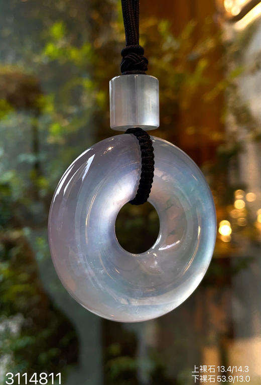 玻璃种飘花平安扣素件【3114811】具体价格微信咨询 商品图3