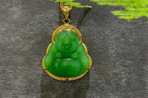 【御珠宫坊】金镶碧玉佛 商品图0