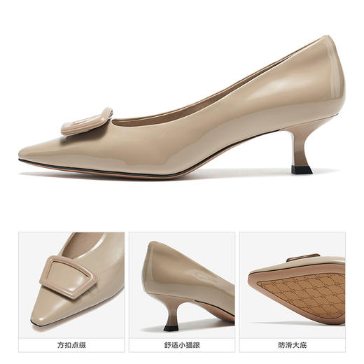 星期六简约漆皮尖头低跟单鞋SSC1111560 商品图14