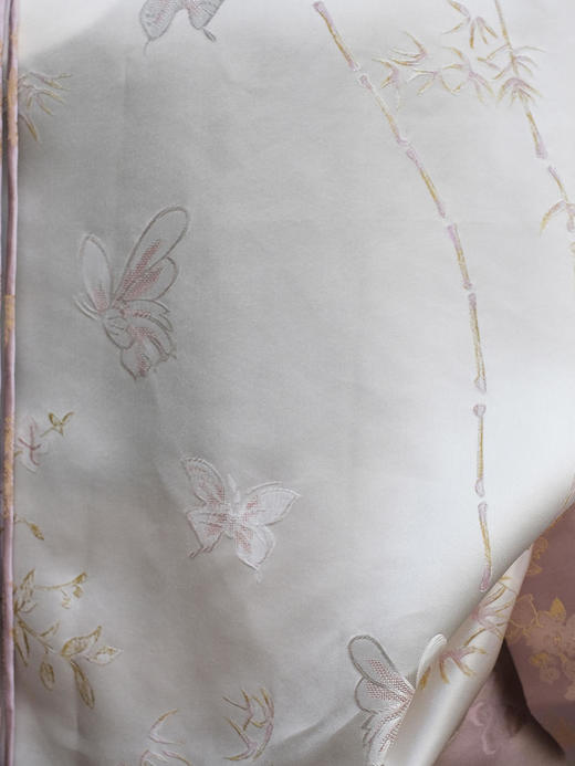 盛唐牡丹 |文竹戏蝶真丝提花上衣 商品图6