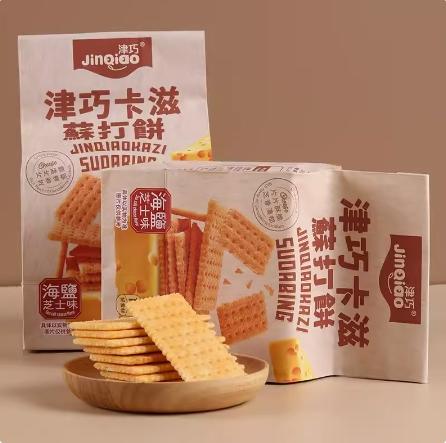 津巧卡滋苏打饼干海盐芝士味150g 商品图0