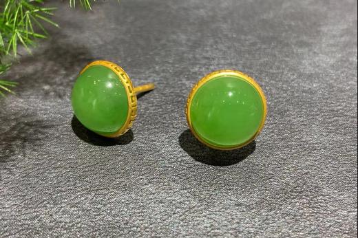 【御珠宫坊】金镶碧玉耳钉 商品图2