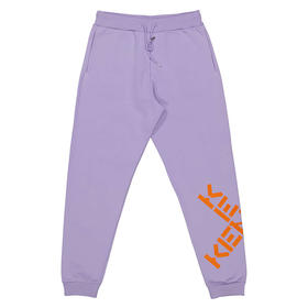 KENZO 高田贤三 女士字母徽标印花棉质休闲运动裤 淡紫色 FA62 PA722 4MS 65