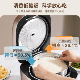 美的（Midea）低糖电饭煲家用4L电饭锅沥米汤饭IH电磁加热精铁釜仿土灶大火包锅一级能效定时预约一键低糖饭 MB-CFB4095HL