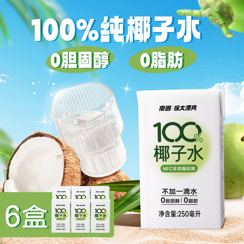 【南国食品】海南特产100%椰子水鲜椰子汁果汁饮料电解质水 A-2181
