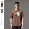 PINLI品立夏季新款印第安人贴布绣圆领短袖T恤男BG242111030 商品缩略图0