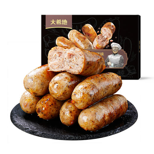 甄选黑猪肉爆汁烤肠原味400g*3 商品图1