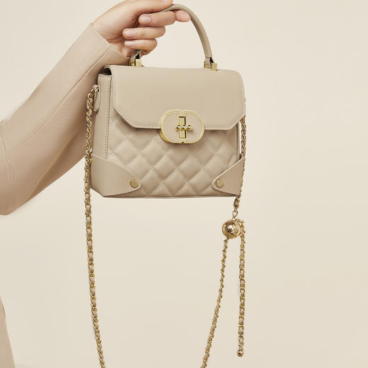 Safiya/索菲娅2024新款爆款小方包手机包女士手提包单肩斜挎包SF953030Y 商品图3