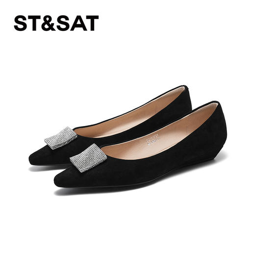 星期六闪耀方块尖头通勤单鞋SSC1111521 商品图7