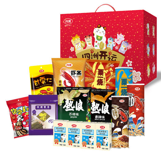 四洲开运零食礼622.6g+500ml 商品图0