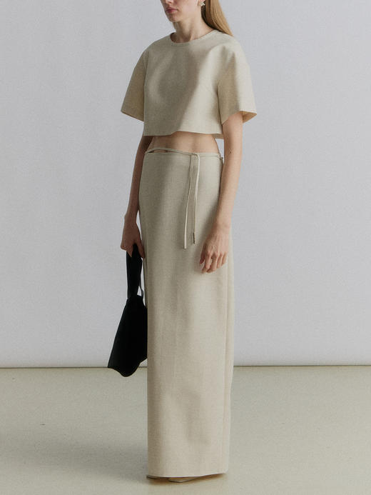VC｜SS24008 oat Mena long skirt [ 半身裙   燕麦 ] 商品图2