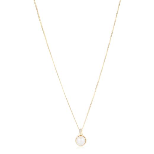 Oflye潮流饰品 S925纯银半嵌珍珠项链女新款轻奢小众简约气质锁骨链女款配饰 商品图4