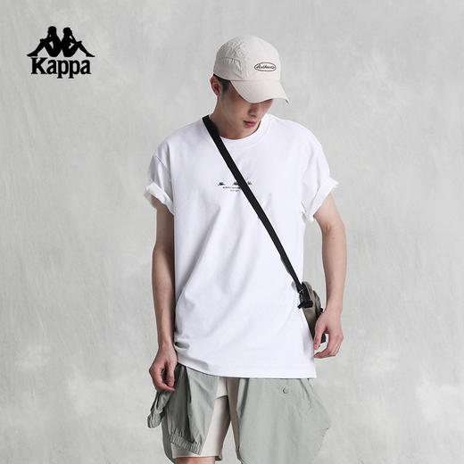 Kappa卡帕短袖2024新款男女夏运动休闲T恤刺绣圆领半袖K0EW2TD71 商品图1