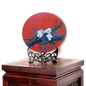 山西平遥熊猫圆盘 精心传承，栩栩如生