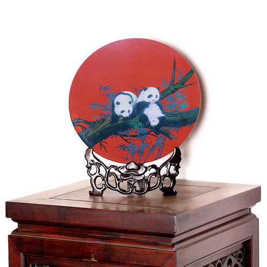 山西平遥熊猫圆盘 精心传承，栩栩如生 商品图0