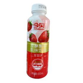 今贝发酵酸奶乳味饮品草莓味450ml
