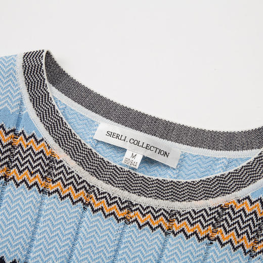 PF6A1斯尔丽夏季新品丝质条纹常规款宽松中袖针织衫 商品图4