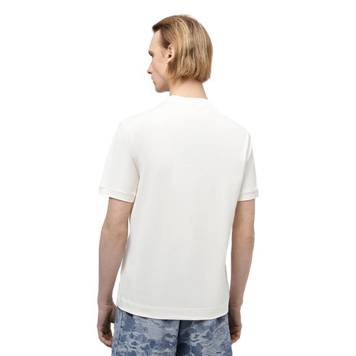 EMPORIO ARMANI 阿玛尼 男士刺绣徽标棉质圆领短袖T恤 米色 3D1TN3 1JOCZ 0158 商品图2