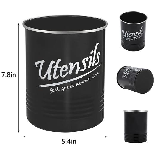 出口单 北欧风及简风格桌面不锈钢厨具收纳桶 PJ840 商品图2