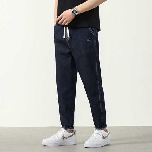【Q】【冰丝高弹】【新款DQ】大依优型大码潮款弹力松紧腰牛仔裤长裤男舒适休闲简约百搭加肥加大男装 商品图2