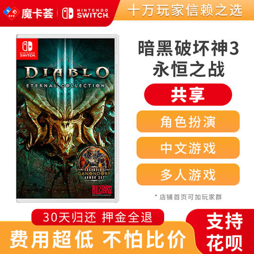 【共享】暗黑破坏神3 永恒之战版 大菠萝-Switch游戏卡 商品图0