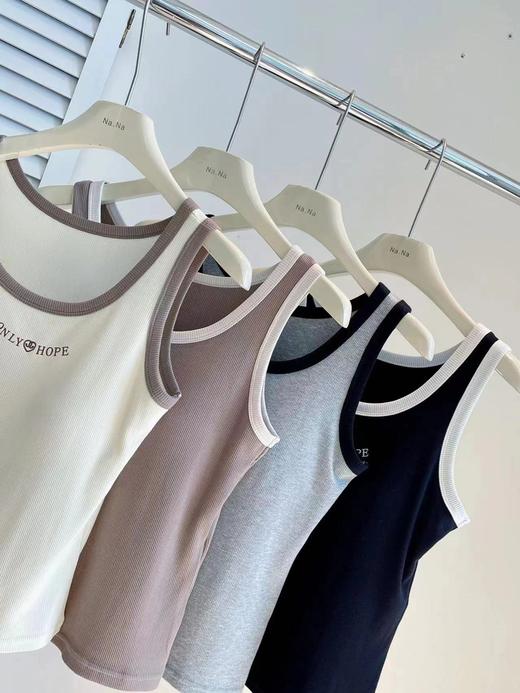 女士固定杯带罩杯大版吊带背心春夏免穿文胸螺纹棉2305/2303/688/698/2509/8919/8926/2588/2589 商品图14