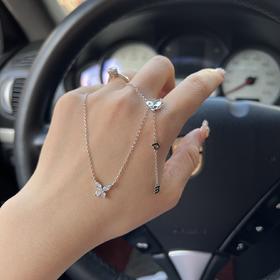 D115  A#PM蝴蝶可调节项链，蝴蝶耳钉