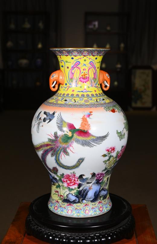 珐琅彩圆梦中华象耳尊 商品图0