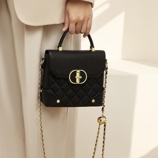 Safiya/索菲娅2024新款爆款小方包手机包女士手提包单肩斜挎包SF953030Y 商品图2