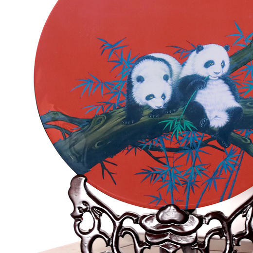 山西平遥熊猫圆盘 精心传承，栩栩如生 商品图3